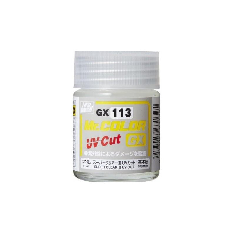 COLOR ACRILICO SUPER CLEAR III UV BRILLANTE (18 ml) - Mr. Color GX113