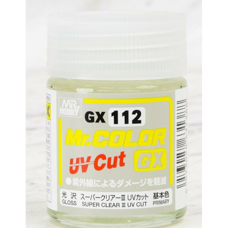COLOR ACRILICO SUPER CLEAR III UV MATE (18 ml) - Mr. Color GX112
