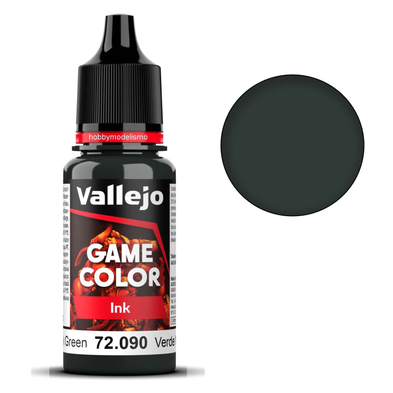 PINTURA ACRILICA TINTA VERDE NEGRO (18 ml) - Acrilicos Vallejo 72090 PINTURA ACRILICA TINTA VERDE NEGRO (18 ml) - Acrilicos Vallejo 72090