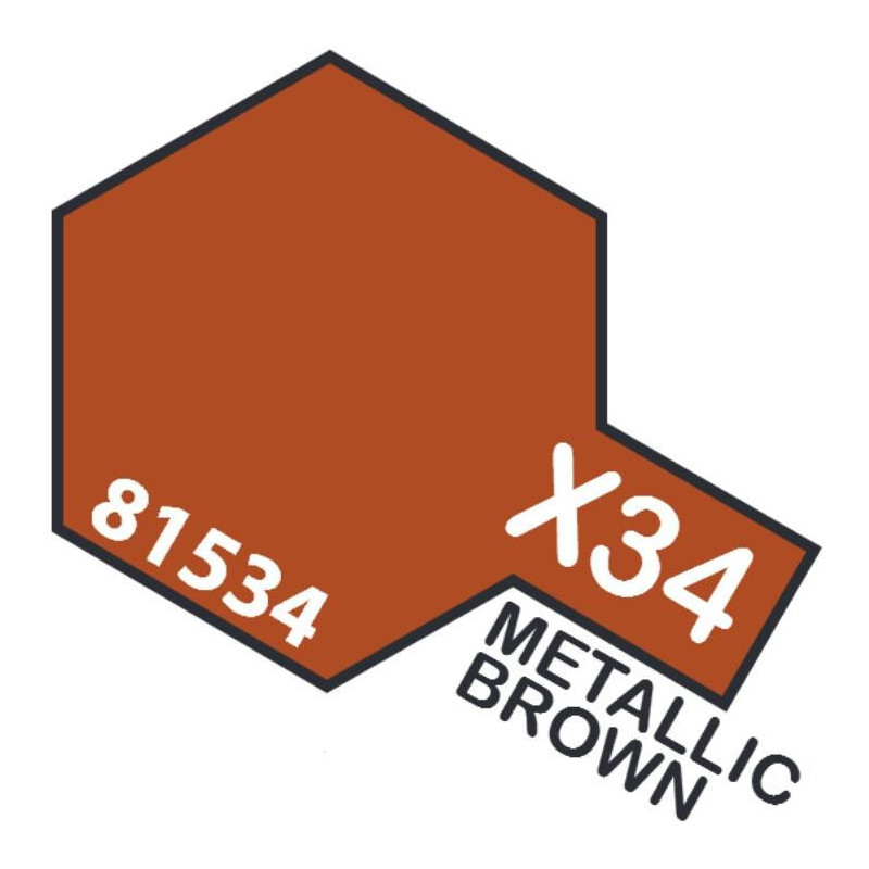 PINTURA ACRILICA MARRON METALIZADO X-34 (10 ml) PINTURA ACRILICA MARRON METALIZADO X-34 (10 ml)