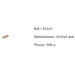TEJADILLO (5 x 12 x 1 mm) 300 unidades -Sin Escala- Domus 1147 TEJADILLO (5 x 12 x 1 mm) 300 unidades -Sin Escala- Domus 1147