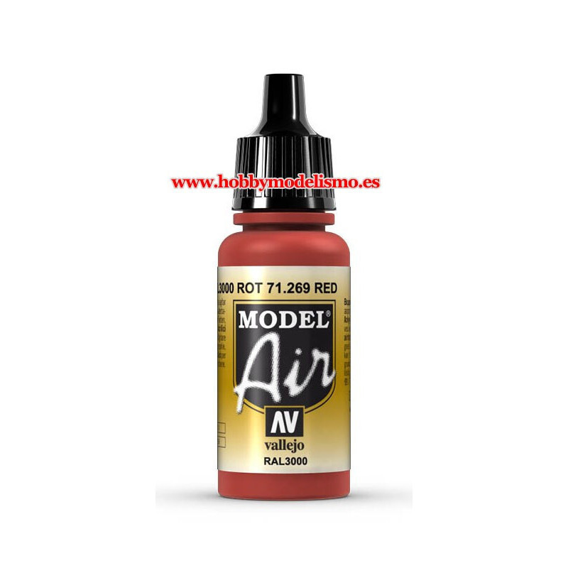 PINTURA ACRILICA ROJO RAL3000 (17 ml) model air - maquetasymas.es PINTURA ACRILICA ROJO RAL3000 (17 ml) model air - maquetasymas.es