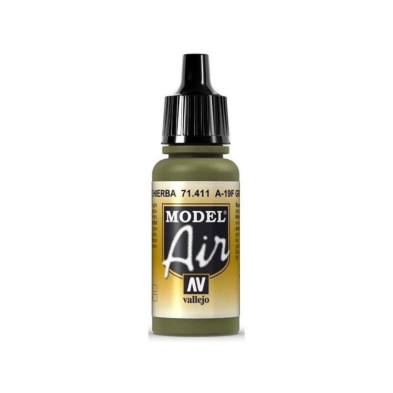 PINTURA ACRILICA VERDE HIERBA A-19F 17 ml - VALLEJO MODEL AIR 71411