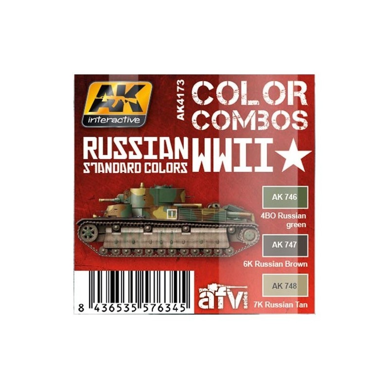 AFV series: RUSSIAN 2 G.M. STANDARD COLORS - AK Interactive AK 4173 AFV series: RUSSIAN 2 G.M. STANDARD COLORS - AK Interactive AK 4173