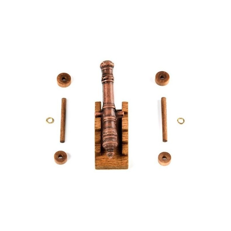 CAÑON 40 mm DECORADO CON CUREÑA MADERA -Sin Escala- Amati 415940 CAÑON 40 mm DECORADO CON CUREÑA MADERA -Sin Escala- Amati 415940