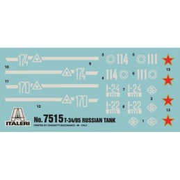 CARRO DE COMBATE T-34/85 2 unidades escala 1/72 ITALERI 7515