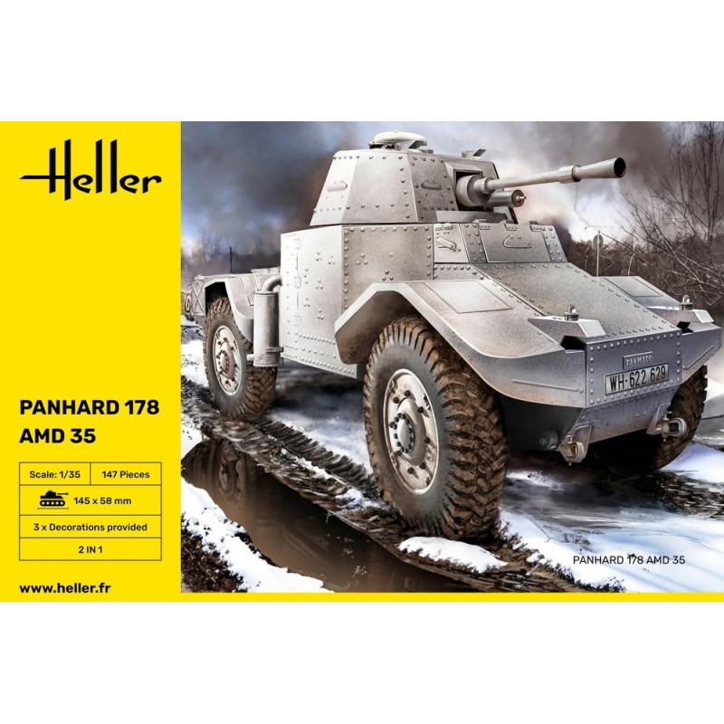 VEHICULO BLINDADO PANHARD 178 AMD-35 -Escala 1/35- HELLER 30325