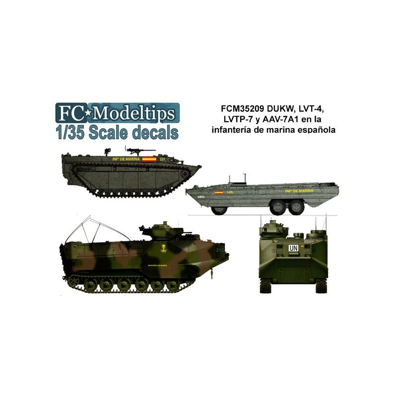 CALCAS VEHICULOS DE DESEMBARCO DE INFANTERIA DE MARINA ESCALA 1/35 CALCAS VEHICULOS DE DESEMBARCO DE INFANTERIA DE MARINA ESCALA 1/35