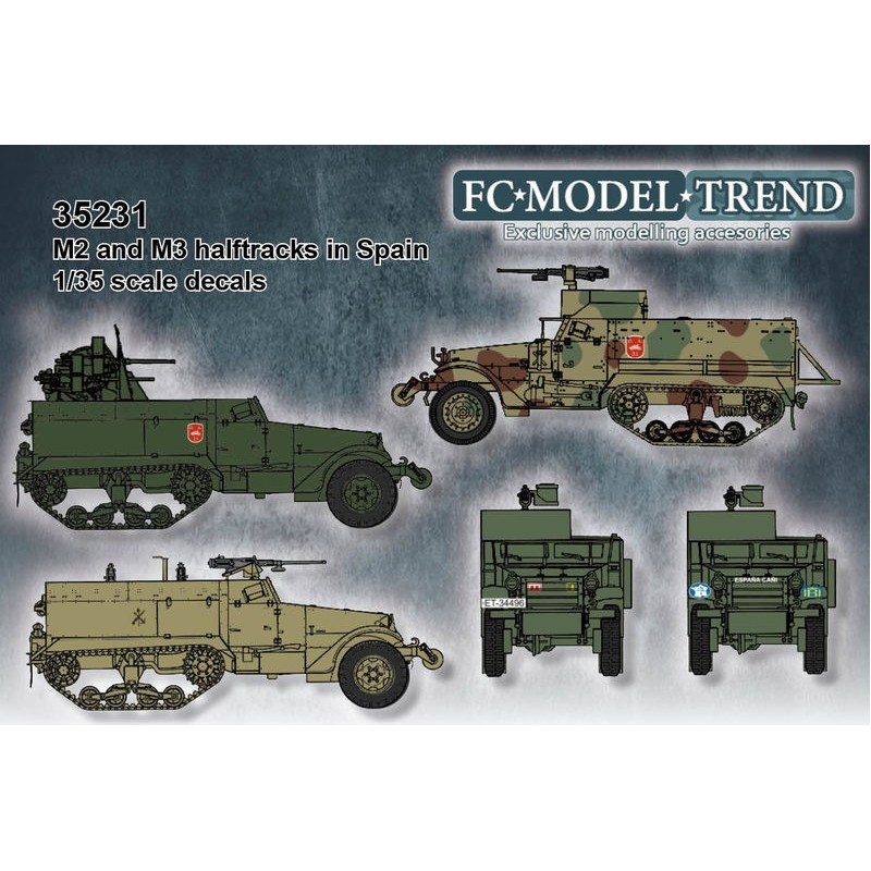 CALCAS SEMIORUGAS M2 Y M3 EN ESPAÑA ESCALA 1/35 CALCAS SEMIORUGAS M2 Y M3 EN ESPAÑA ESCALA 1/35