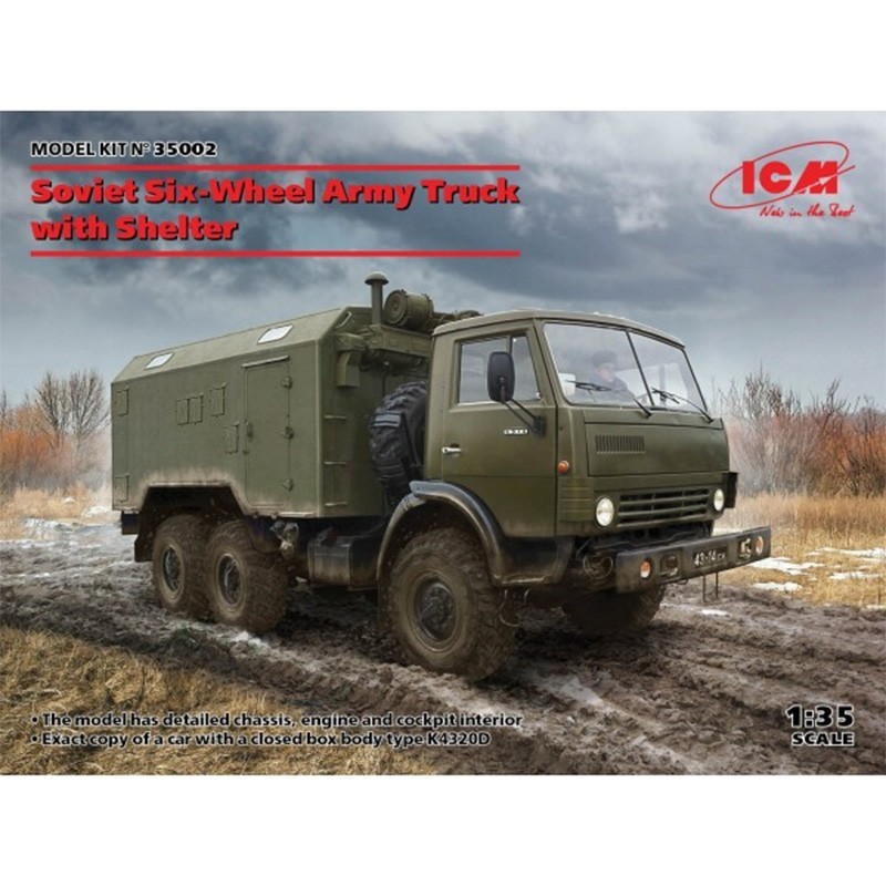KAMAZ K4320D 6 x 6 -Escala 1/35- ICM 35002 KAMAZ K4320D 6 x 6 -Escala 1/35- ICM 35002