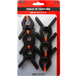 JUEGO DE PINZAS (6 unidades) DE 60 mm. - Dismoer 20051