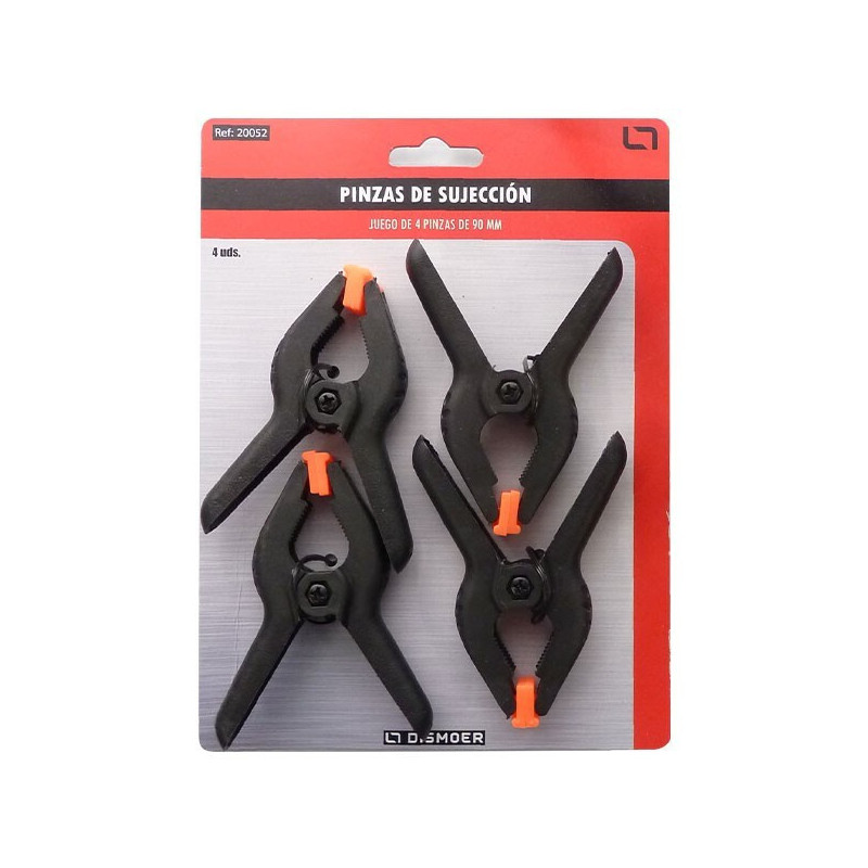 JUEGO DE PINZAS (4 unidades) DE 90 mm. - Dismoer 20052