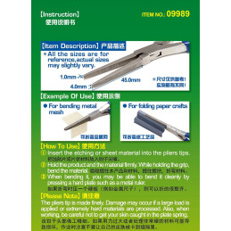 PINZAS PARA DOBLAR FOTOGRABADOS - Trumpeter Master Tools 09989 PINZAS PARA DOBLAR FOTOGRABADOS - Trumpeter Master Tools 09989