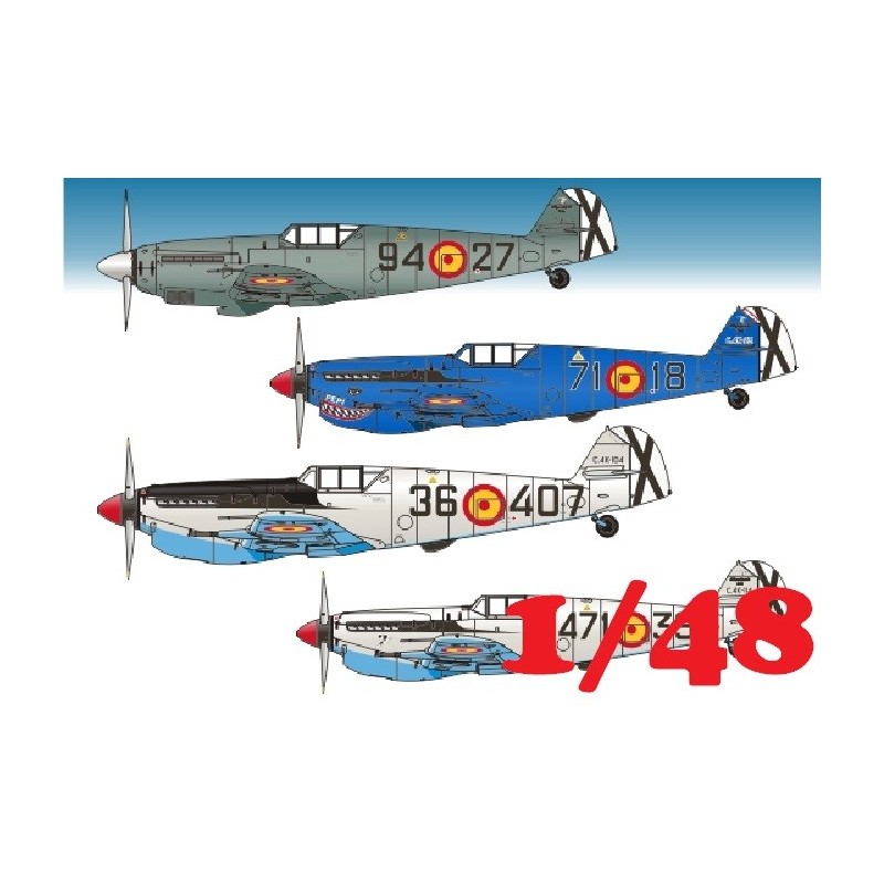 MESSERSCHMITT  Españoles (HA-1109-K1L TRIPALA / HA-1112-M1L BUCHÓN) -Escala 1/48- Series Españolas 248 MESSERSCHMITT  Españoles (HA-1109-K1L TRIPALA / HA-1112-M1L BUCHÓN) -Escala 1/48- Series Españolas 248