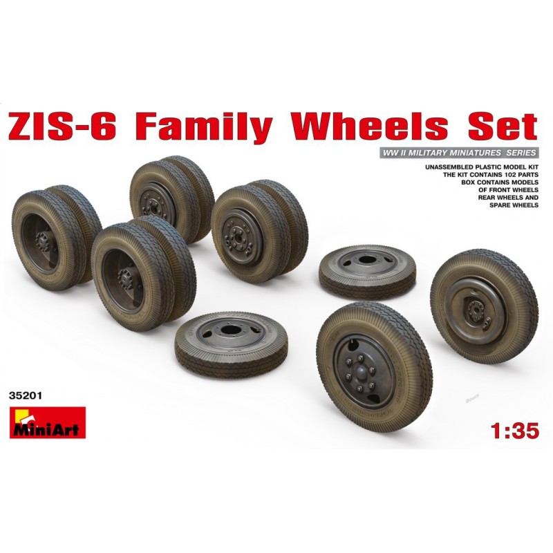 SET RUEDAS CAMIONES FAMILIA ZIS-6 -Escala 1/35- MiniArt 35201 SET RUEDAS CAMIONES FAMILIA ZIS-6 -Escala 1/35- MiniArt 35201