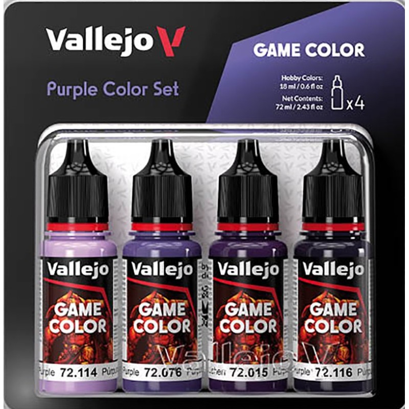 SET PINTURA ACRILICA VIOLETAS GAME COLOR 4 x 18 ml - Acrilicos Vallejo 72382 SET PINTURA ACRILICA VIOLETAS GAME COLOR 4 x 18 ml - Acrilicos Vallejo 72382