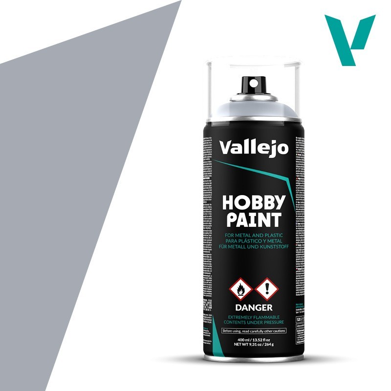 SPRAY HOBBY PAINT PLATA 400ml ACRILICOS VALLEJO 28021 SPRAY HOBBY PAINT PLATA 400ml ACRILICOS VALLEJO 28021