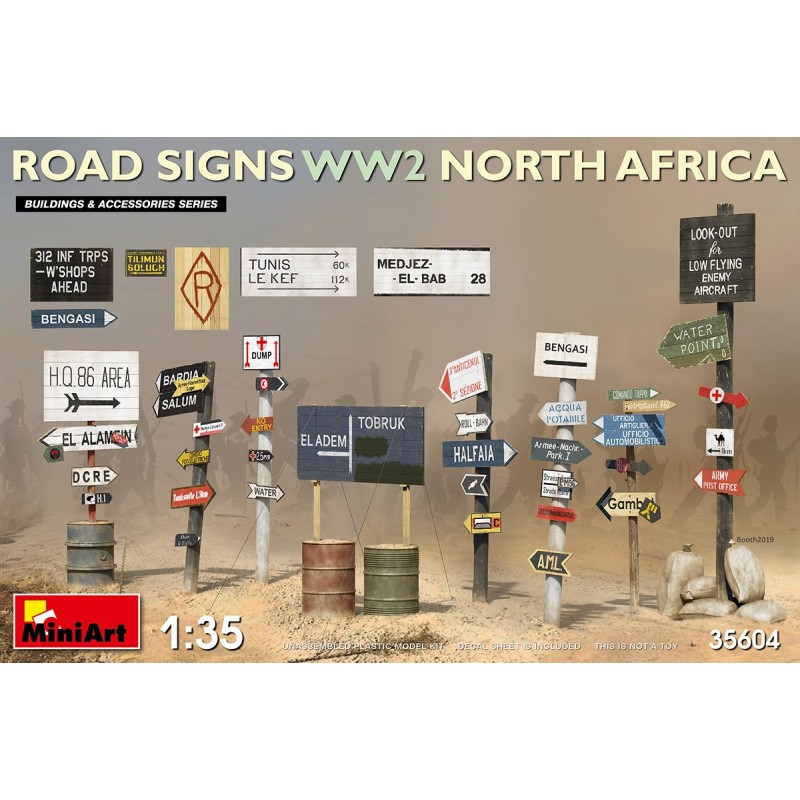 SEÑALES DE CARRETERAS NORTE DE AFRICA -Escala 1/35- MiniArt 35604 SEÑALES DE CARRETERAS NORTE DE AFRICA -Escala 1/35- MiniArt 35604