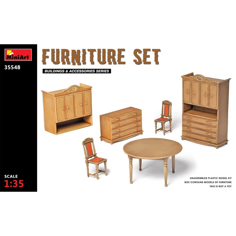 SET DE MUEBLES MADERA -Escala 1/35- MiniArt 35548 SET DE MUEBLES MADERA -Escala 1/35- MiniArt 35548