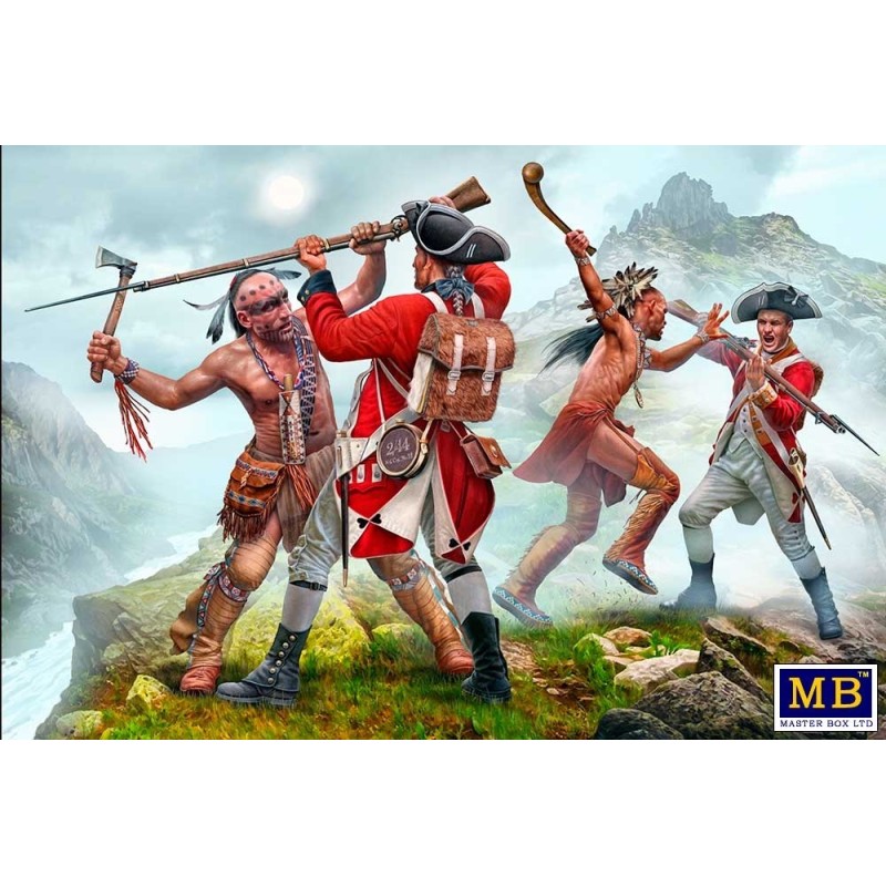 Indian Wars series: LOS MOHICANOS. COMBATE MORTAL Nº 7 -Escala 1/35- Master Box LTD 35236]