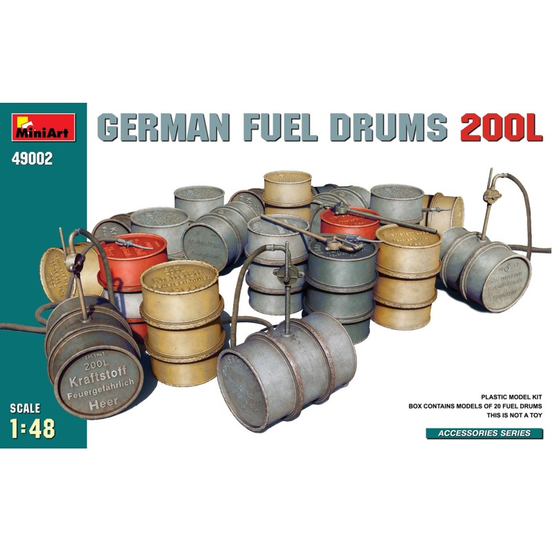 BIDONES COMBUSTIBLE ALEMANES 200 l -Escala 1/48- MiniArt Models 49002 BIDONES COMBUSTIBLE ALEMANES 200 l -Escala 1/48- MiniArt Models 49002