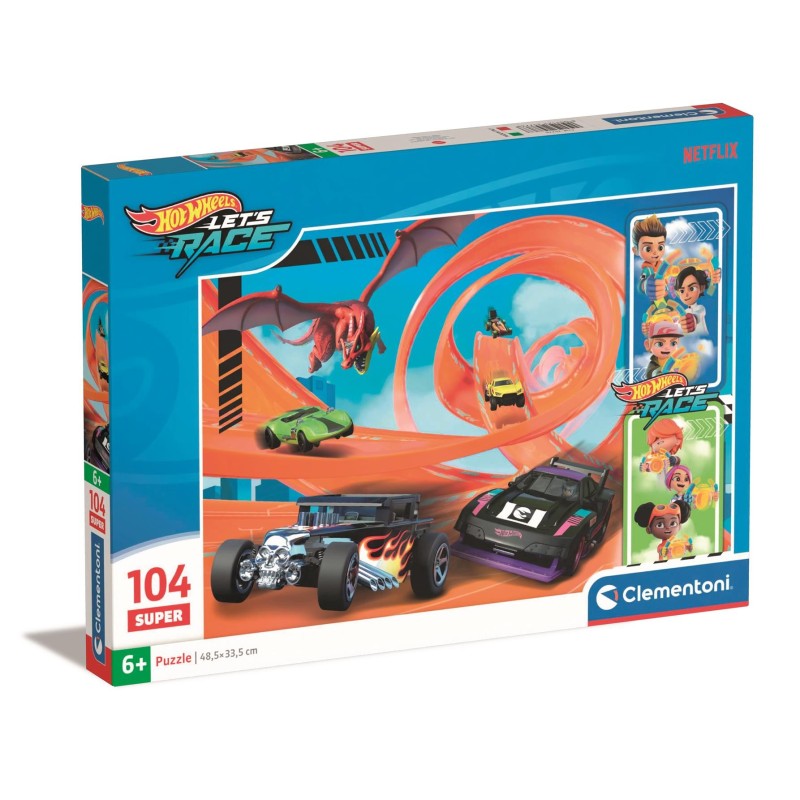 PUZZLE 104 Pzas. SUPER HOTWHEELS - Clementoni 25776 PUZZLE 104 Pzas. SUPER HOTWHEELS - Clementoni 25776
