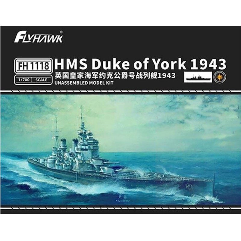 ACORAZADO H.M.S. DUKE OF YORK (1943) -Escala 1/700- FlyHawk FH-1118 ACORAZADO H.M.S. DUKE OF YORK (1943) -Escala 1/700- FlyHawk FH-1118