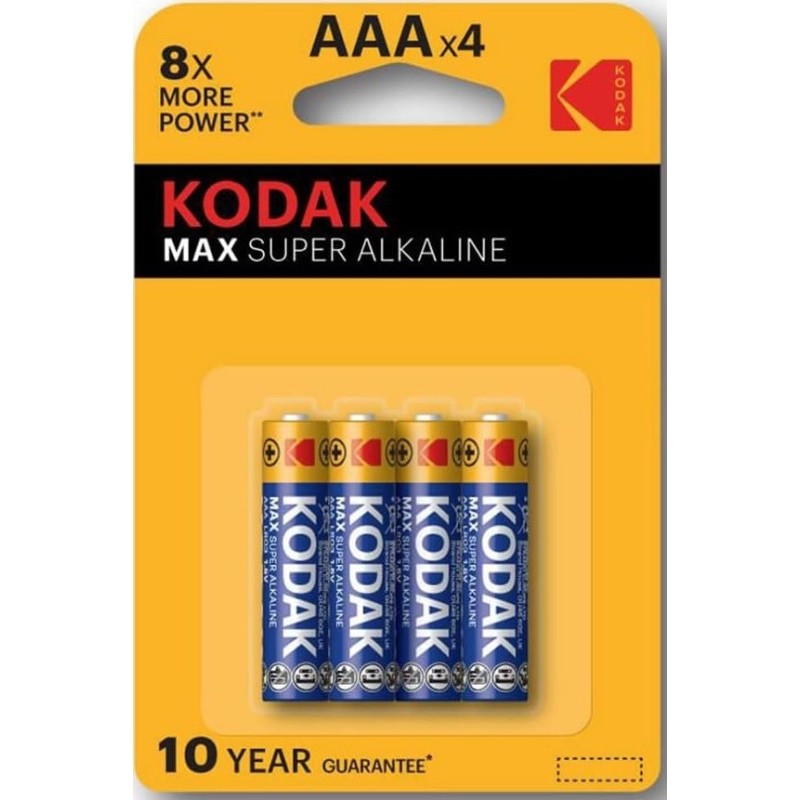 PACK PILA ALCALINA 1,5 V 4 unidades LR3 / AAA - KODAK 95202 PACK PILA ALCALINA 1,5 V 4 unidades LR3 / AAA - KODAK 95202