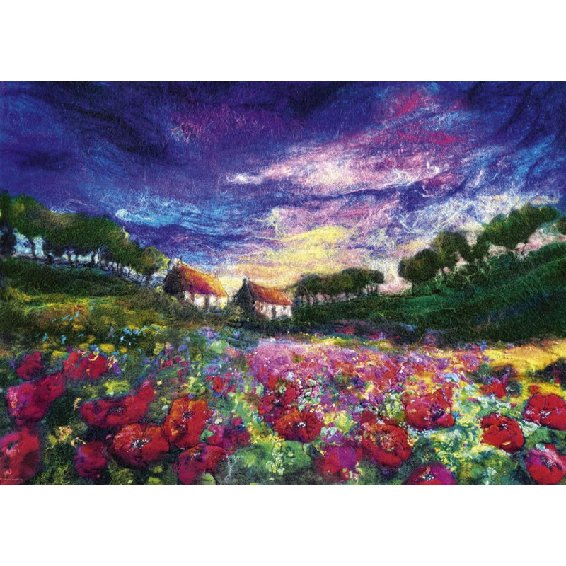 PUZZLE 1000 pzas FELTED ART SUNDOWN POPPIES - Heye 29917 PUZZLE 1000 pzas FELTED ART SUNDOWN POPPIES - Heye 29917