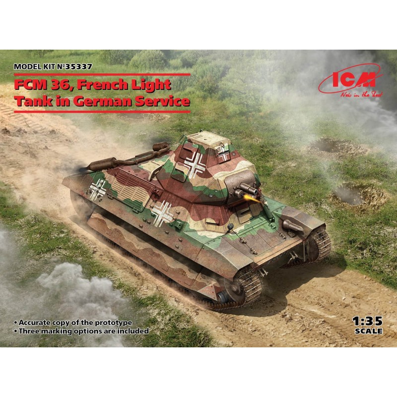 CARRO DE COMBATE FCM 36 (Alemania) -Escala 1/35- ICM 35337 CARRO DE COMBATE FCM 36 (Alemania) -Escala 1/35- ICM 35337