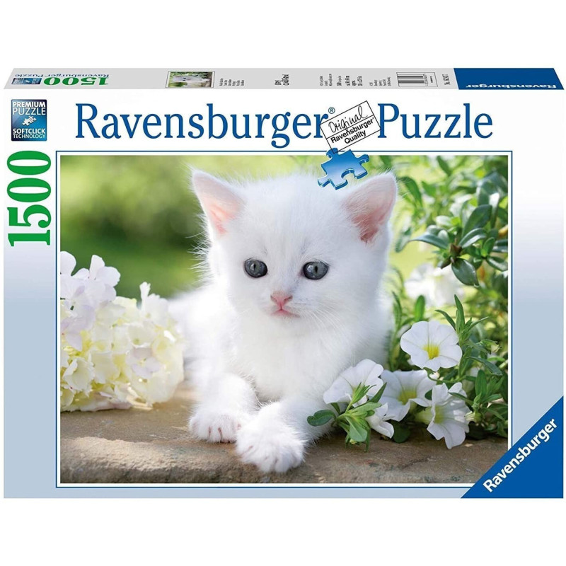 PUZZLE 1500 Pzas. GATITO BLANCO - Ravensburguer 16243 PUZZLE 1500 Pzas. GATITO BLANCO - Ravensburguer 16243