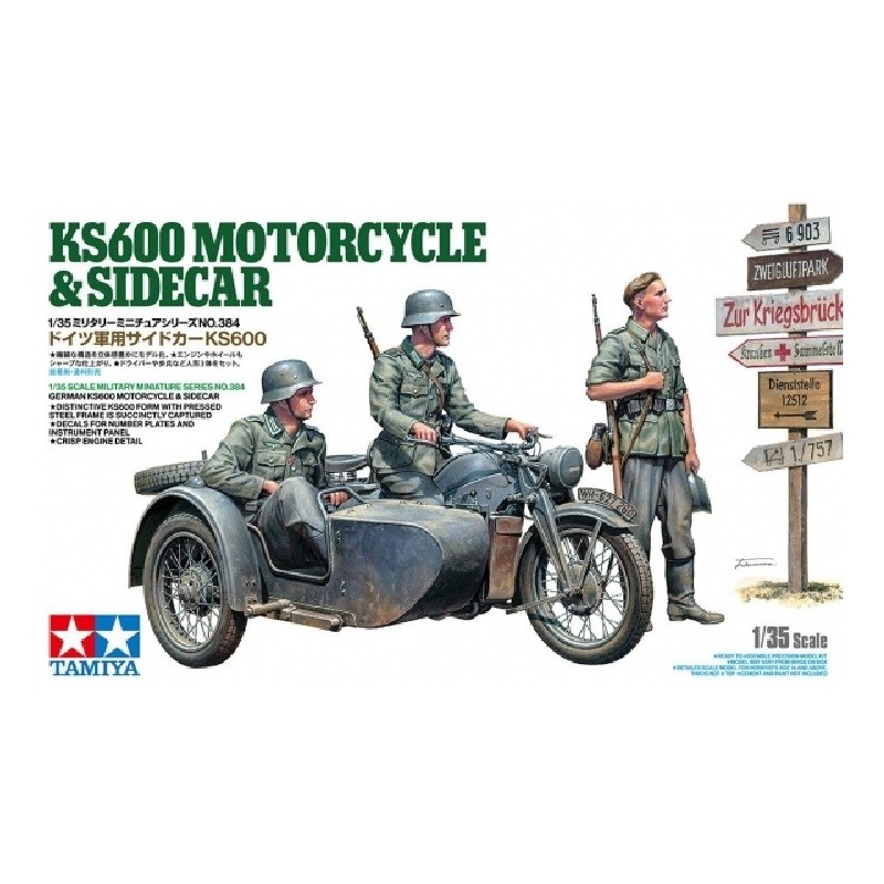 MOTOCICLETA ALEMANA CON SIDECAR & ACCESORIOS -Escala 1/35- Tamiya 35384 MOTOCICLETA ALEMANA CON SIDECAR & ACCESORIOS -Escala 1/35- Tamiya 35384