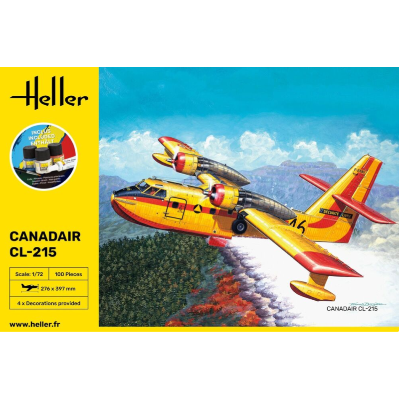 CANADAIR CL-215 (España) Pintura & pegamento -Escala 1/72- Heller 56373 CANADAIR CL-215 (España) Pintura & pegamento -Escala 1/72- Heller 56373