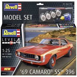 CHEVROLET CAMARO SS 396 (1969) Pegamento & pinturas -Escala 1/25- Revell 67712