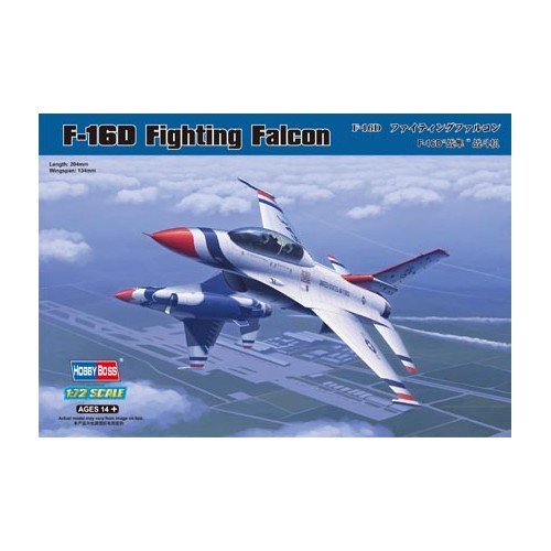 GENERAL DYNAMICS F-16 D FIGHTING FALCON "THUNDERBIRD" -Escala 1/72- Hobby Boss 80275