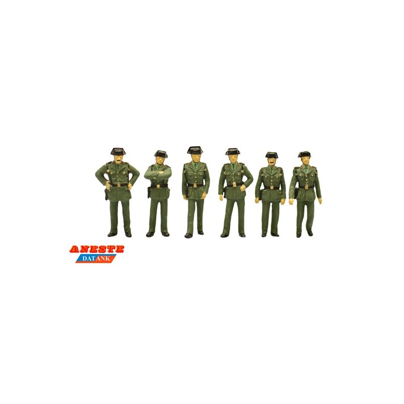 GUARCIA CIVIL AÑOS 60 CON TRICORNIO - 6 FIGURAS - ESCALA H0 - DATANK 4101 GUARCIA CIVIL AÑOS 60 CON TRICORNIO - 6 FIGURAS - ESCALA H0 - DATANK 4101