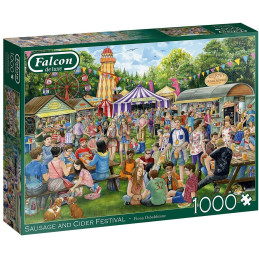 PUZZLE 10OO pzas SAUSAGE AND CIDER FESTIVAL, Fiona Osbaldstone - Falcon de Luxe 11337