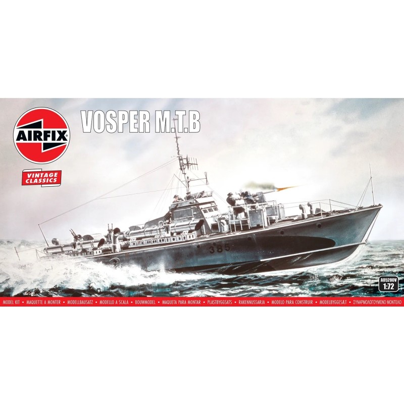 LANCHA TORPEDERA VOSPER Vintage Classic -Escala 1/72- AIRFIX A05280V