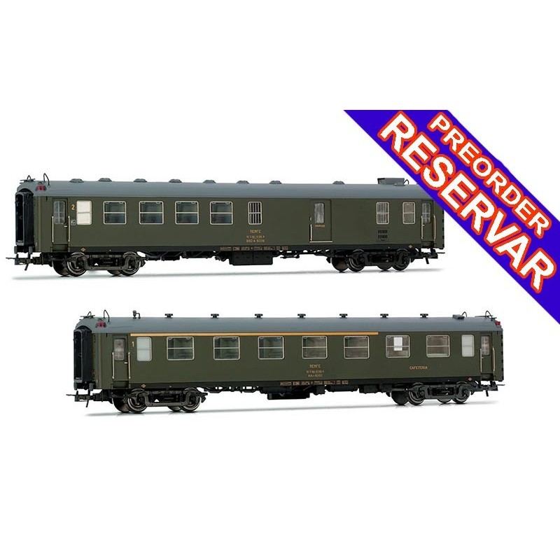 SET COCHE 5000 + VAGON EQUIPAJES BBD4 - ESCALA H0 - ELECTROTREN HE4037 SET COCHE 5000 + VAGON EQUIPAJES BBD4 - ESCALA H0 - ELECTROTREN HE4037