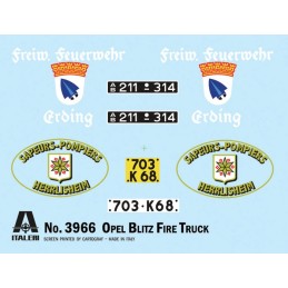CAMION OPEL BLITZ 3,5t (BOMBEROS) -Escala 1/24- Italeri 3966 CAMION OPEL BLITZ 3,5t (BOMBEROS) -Escala 1/24- Italeri 3966