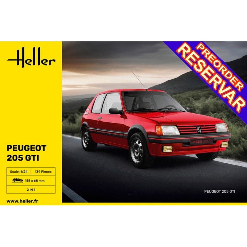 Peugeot 205 GTI -Escala 1/24- Heller 82705 Peugeot 205 GTI -Escala 1/24- Heller 82705
