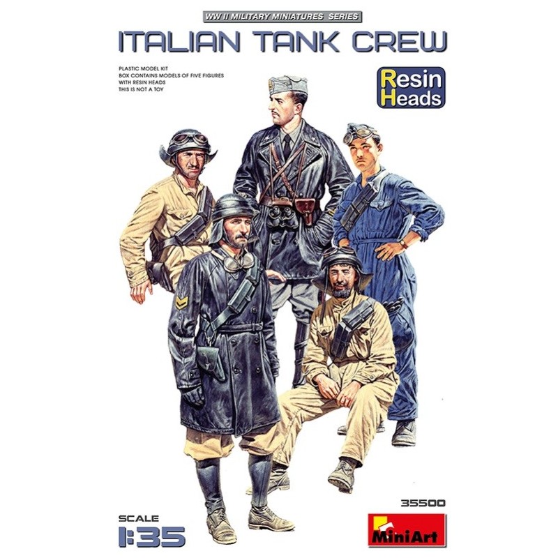 TRIPULANTES DE CARRO ITALIANOS -Escala 1/35- MiniArt 35500