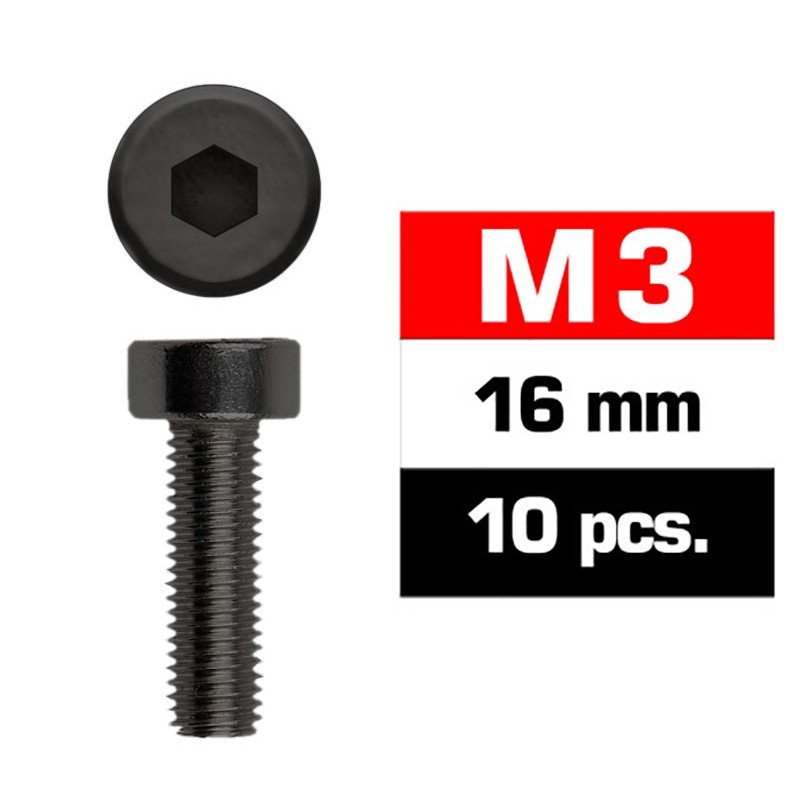 TORNILLO 3X16mm CABEZA CILINDRICA (10 UNIDADES) XTR TORNILLO 3X16mm CABEZA CILINDRICA (10 UNIDADES) XTR