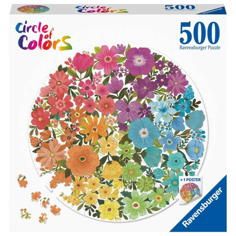 PUZZLE 500 PZS CIRCLE OF COLORS FLORES - RAVENSBURGER 17167 PUZZLE 500 PZS CIRCLE OF COLORS FLORES - RAVENSBURGER 17167