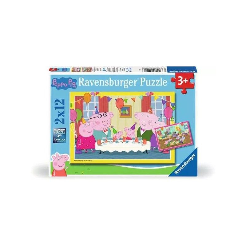 PUZZLES 2X12 PZAS PEPPA PIG - RAVENSBURGER 12004017 PUZZLES 2X12 PZAS PEPPA PIG - RAVENSBURGER 12004017