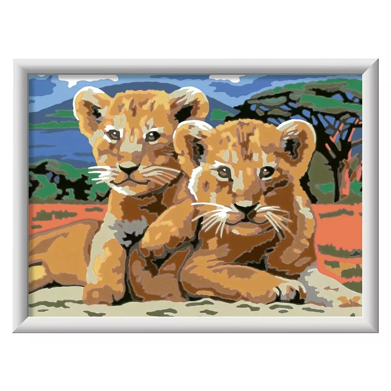 CREART (PINTURA POR NUMEROS) CACHORROS DE LEON (24 X 18 CMS) RAVENSBURGER 23616