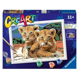 CREART (PINTURA POR NUMEROS) CACHORROS DE LEON (24 X 18 CMS) RAVENSBURGER 23616