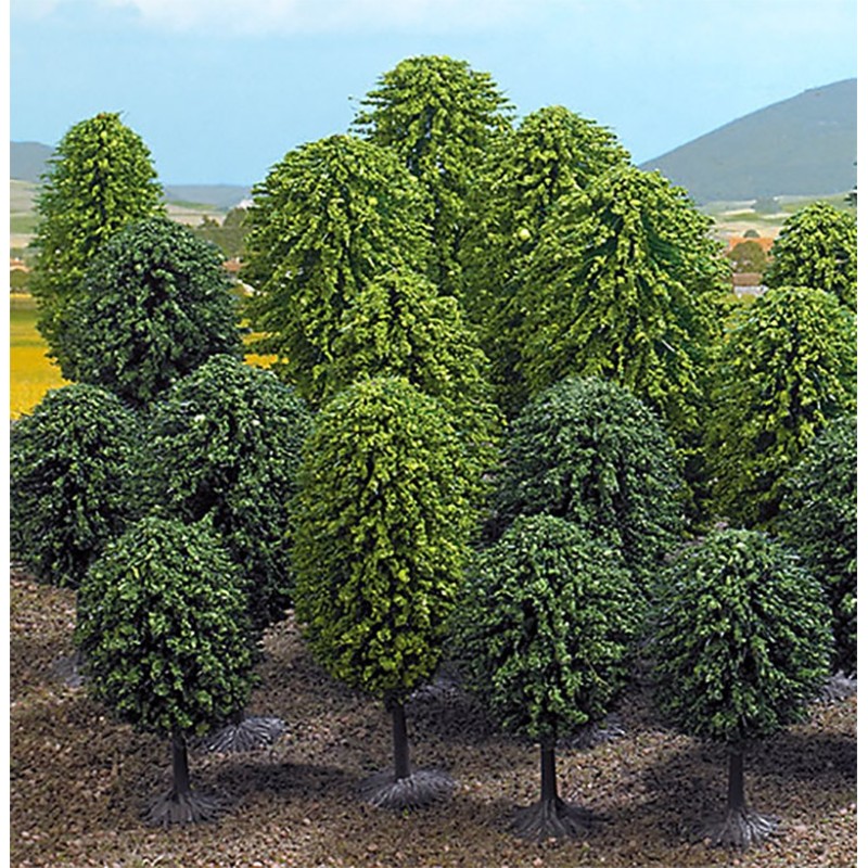 CONJUNTO 4 ARBOLES SURTIDOS ESCALA H0 (ALTURA 95-70mm) BUSCH CONJUNTO 4 ARBOLES SURTIDOS ESCALA H0 (ALTURA 95-70mm) BUSCH