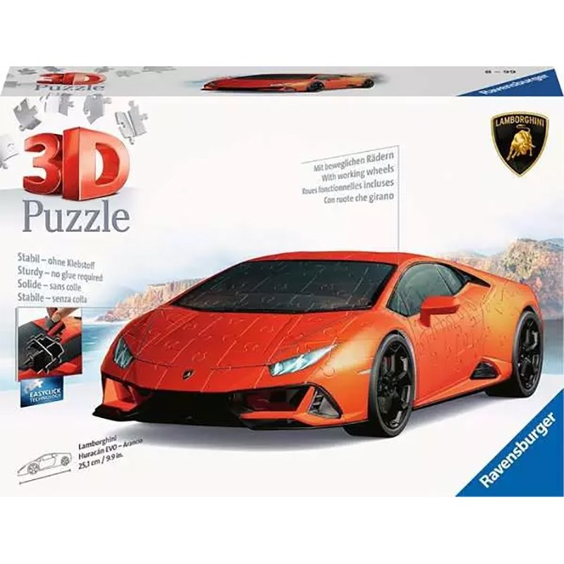 PUZZLE 3D 156 PZAS LAMBORGHINI HURACAN EVO NARANJA - RAVENSBURGER 11571 PUZZLE 3D 156 PZAS LAMBORGHINI HURACAN EVO NARANJA - RAVENSBURGER 11571