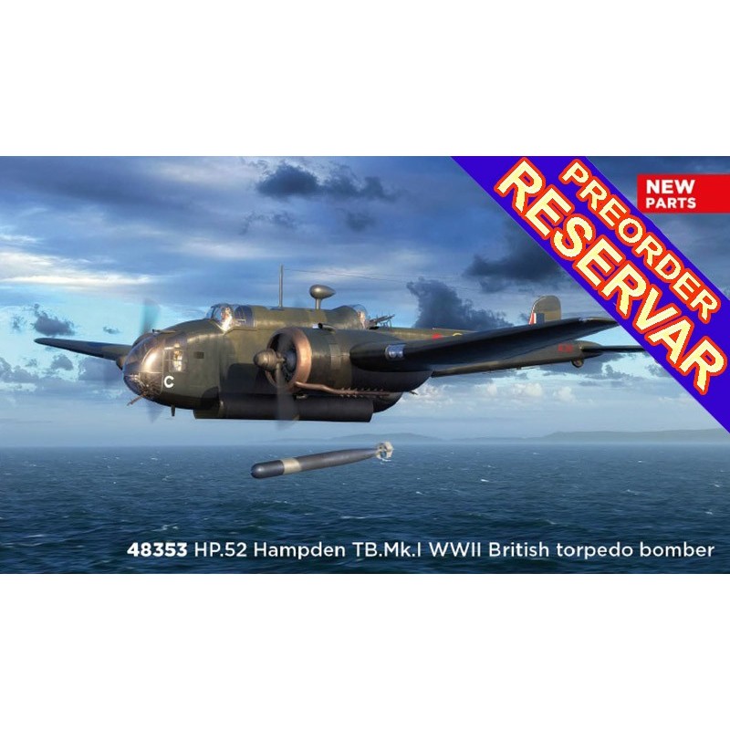 HANDLEY PAGE HP.52 Hampden TB.Mk.I (Torpedo) -Escala 1/48- ICM 48353 HANDLEY PAGE HP.52 Hampden TB.Mk.I (Torpedo) -Escala 1/48- ICM 48353